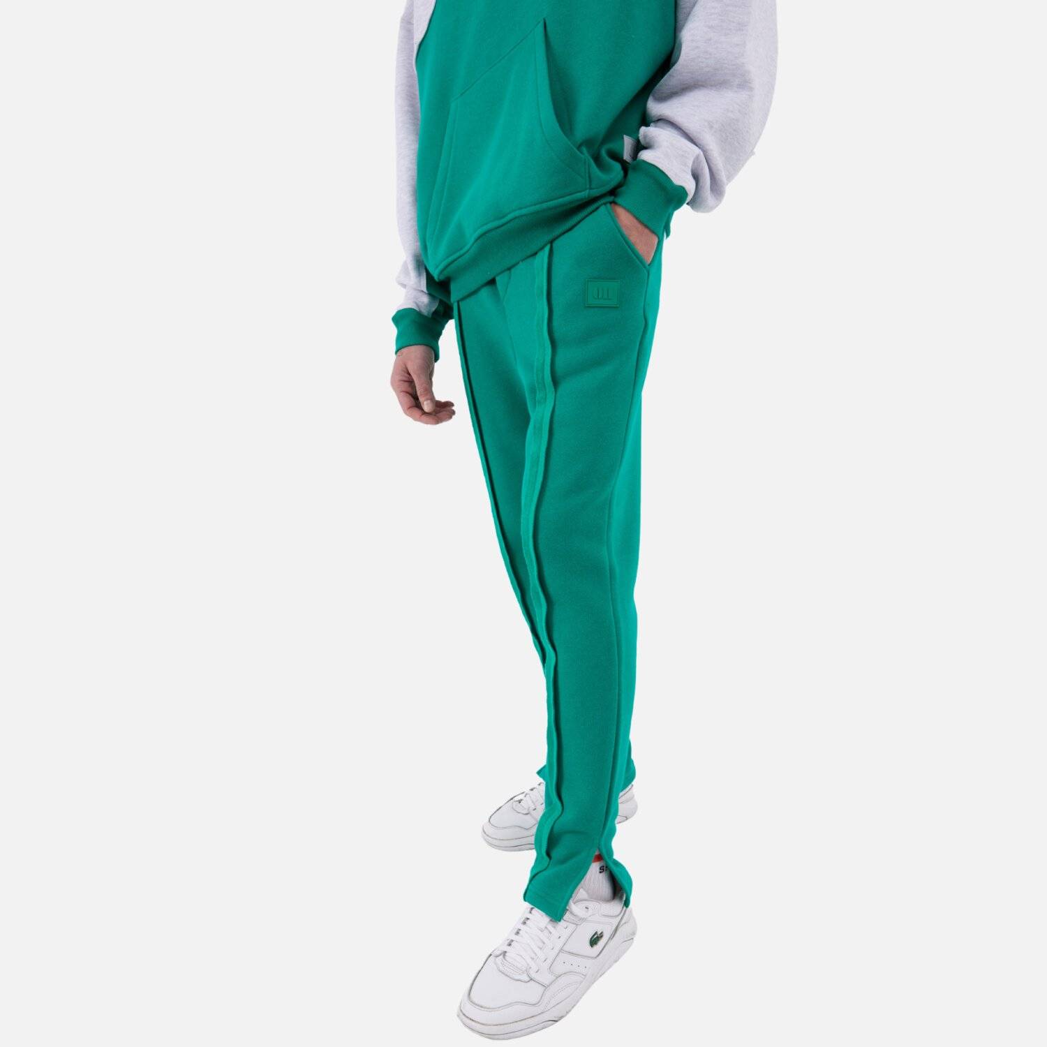 Jogger Jogginghose Baumwolle Cotton Oversize Fit Unisex (L) Grün