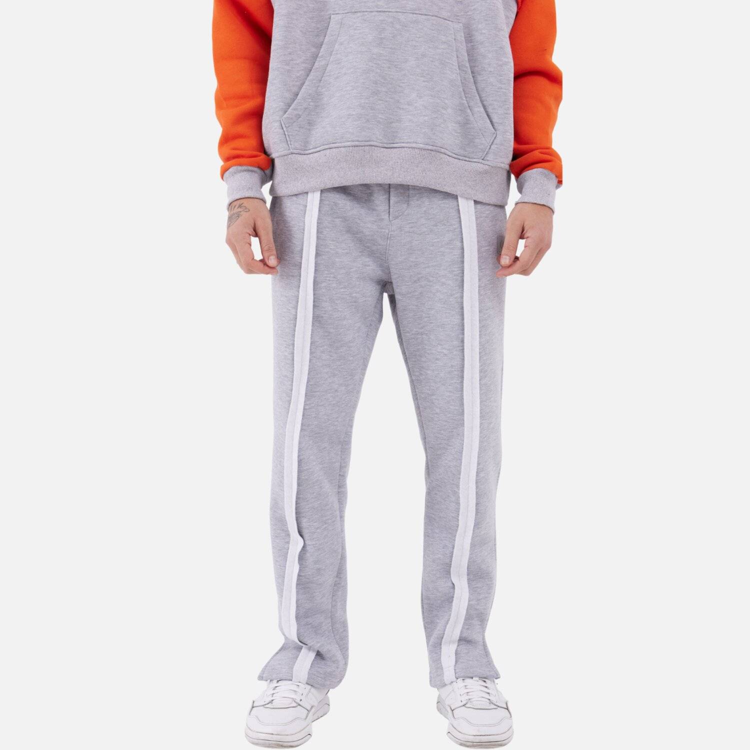 Jogger Jogginghose Baumwolle Cotton Oversize Fit Unisex (L) Grau