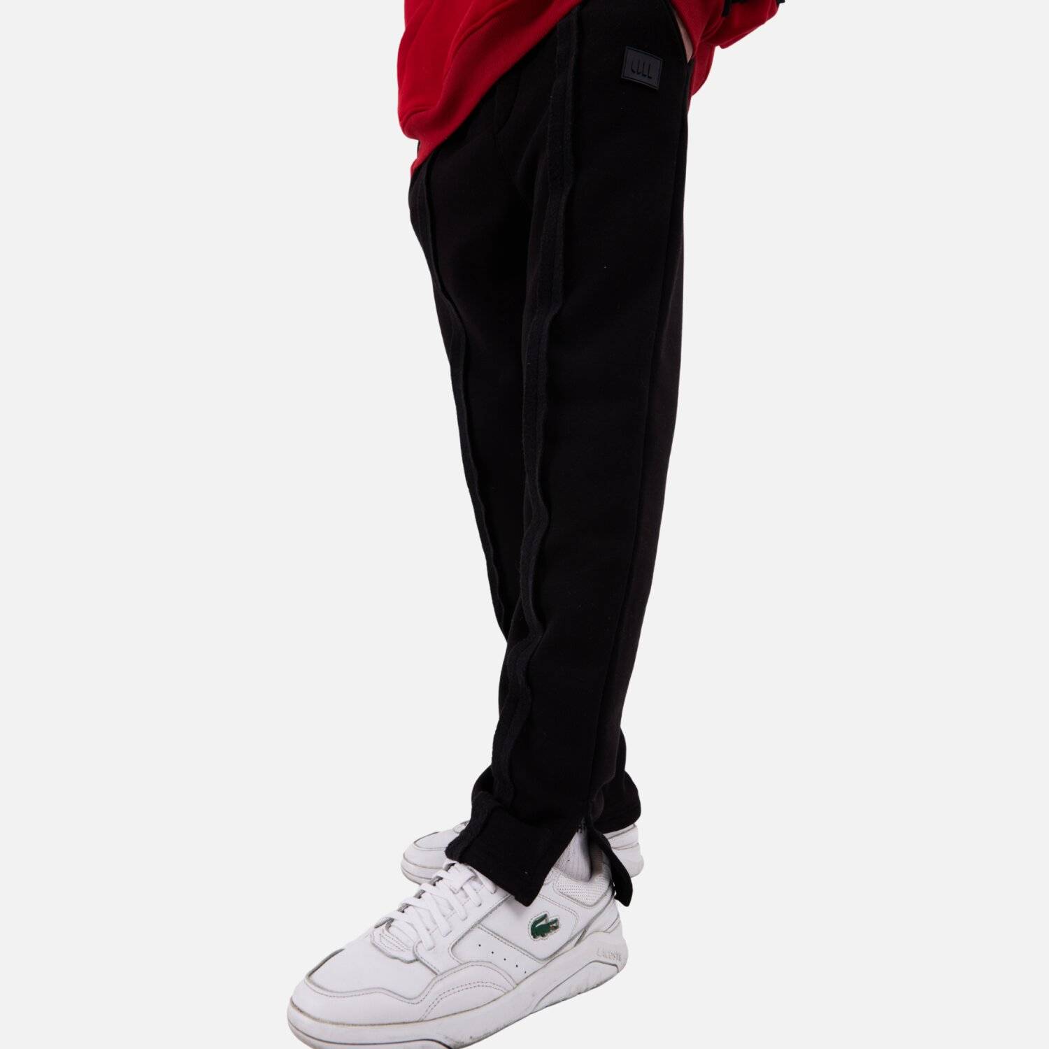 Jogger Jogginghose Baumwolle Cotton Oversize Fit Unisex (XL) Schwarz