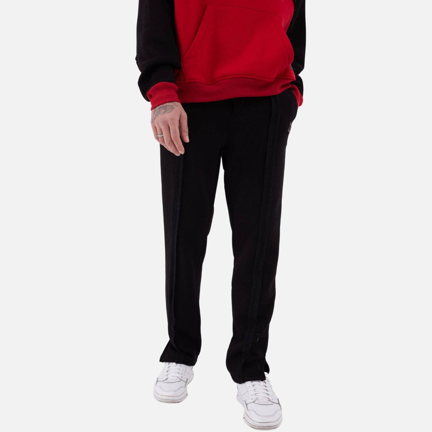 Jogger Jogginghose Baumwolle Cotton Oversize Fit Unisex (XL) Schwarz