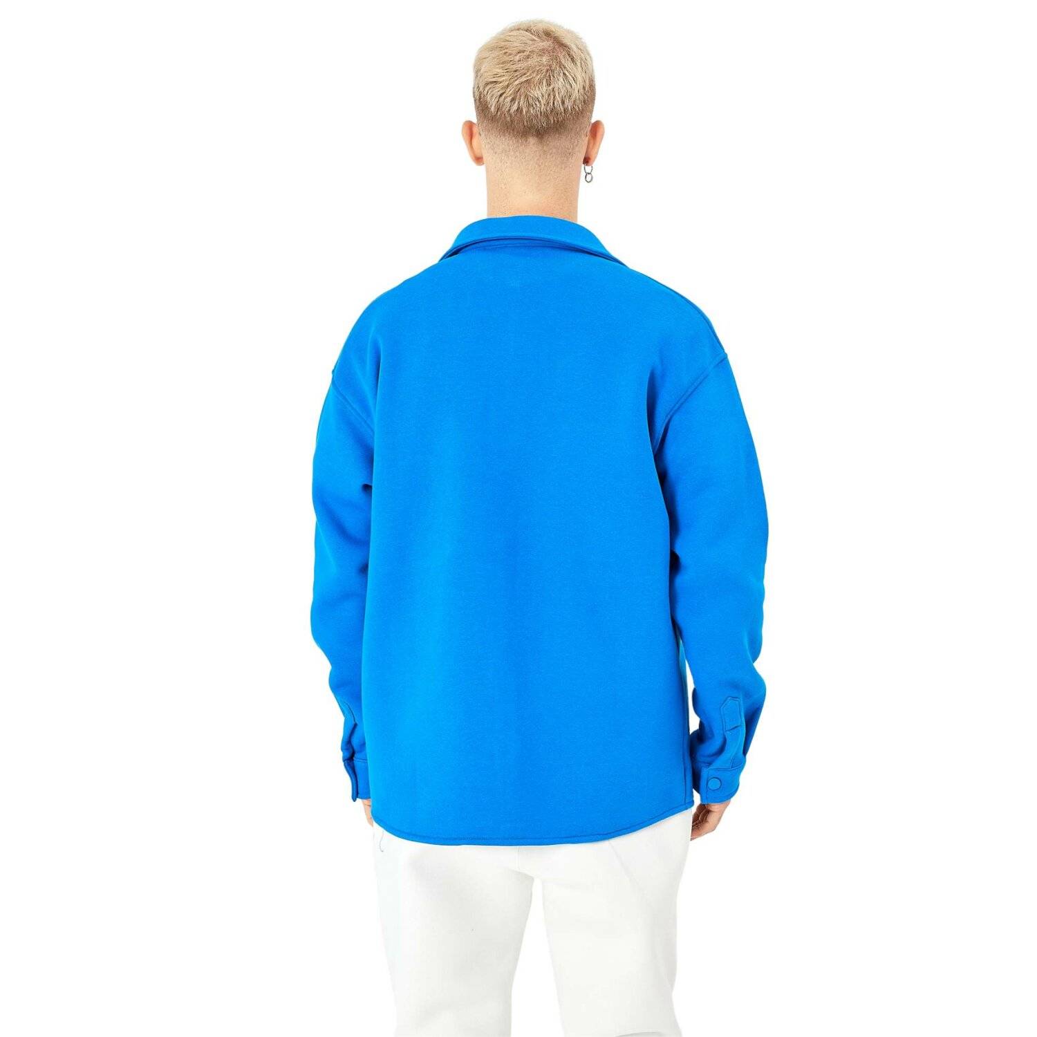 Hemdjacke aus Baumwolle in Oversize Fit Übergangsjacke (S) Blau