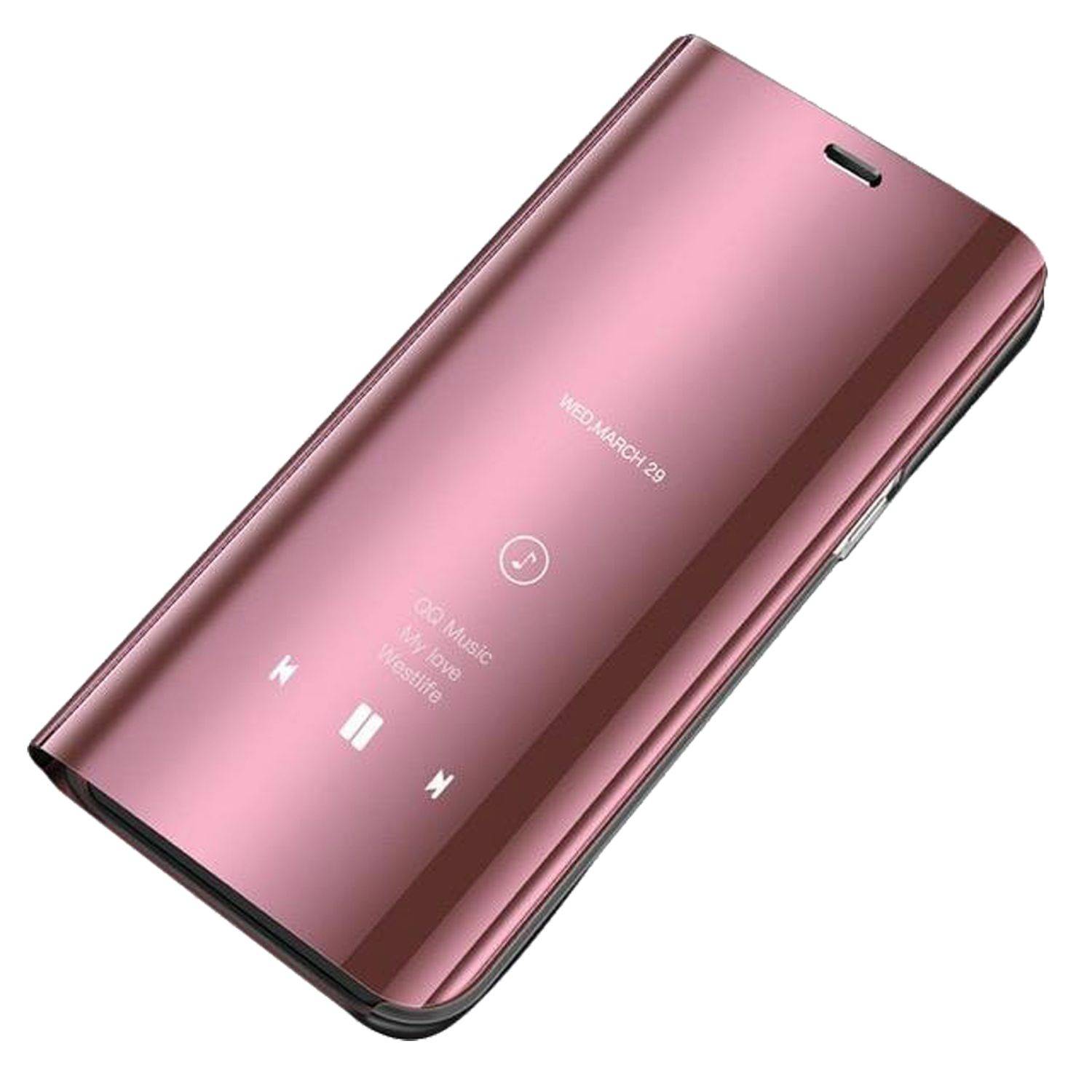 Smart View Spiegel Mirror Smart Cover kompatibel mit Samsung Galaxy S23 (S911B) Rosa