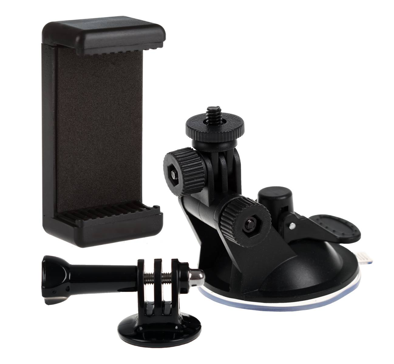 Photecs® Universal Saugnapf Halterung V2 (55-85mm), für Smartphone, Kamera, Handy, ActionCam, GoPro