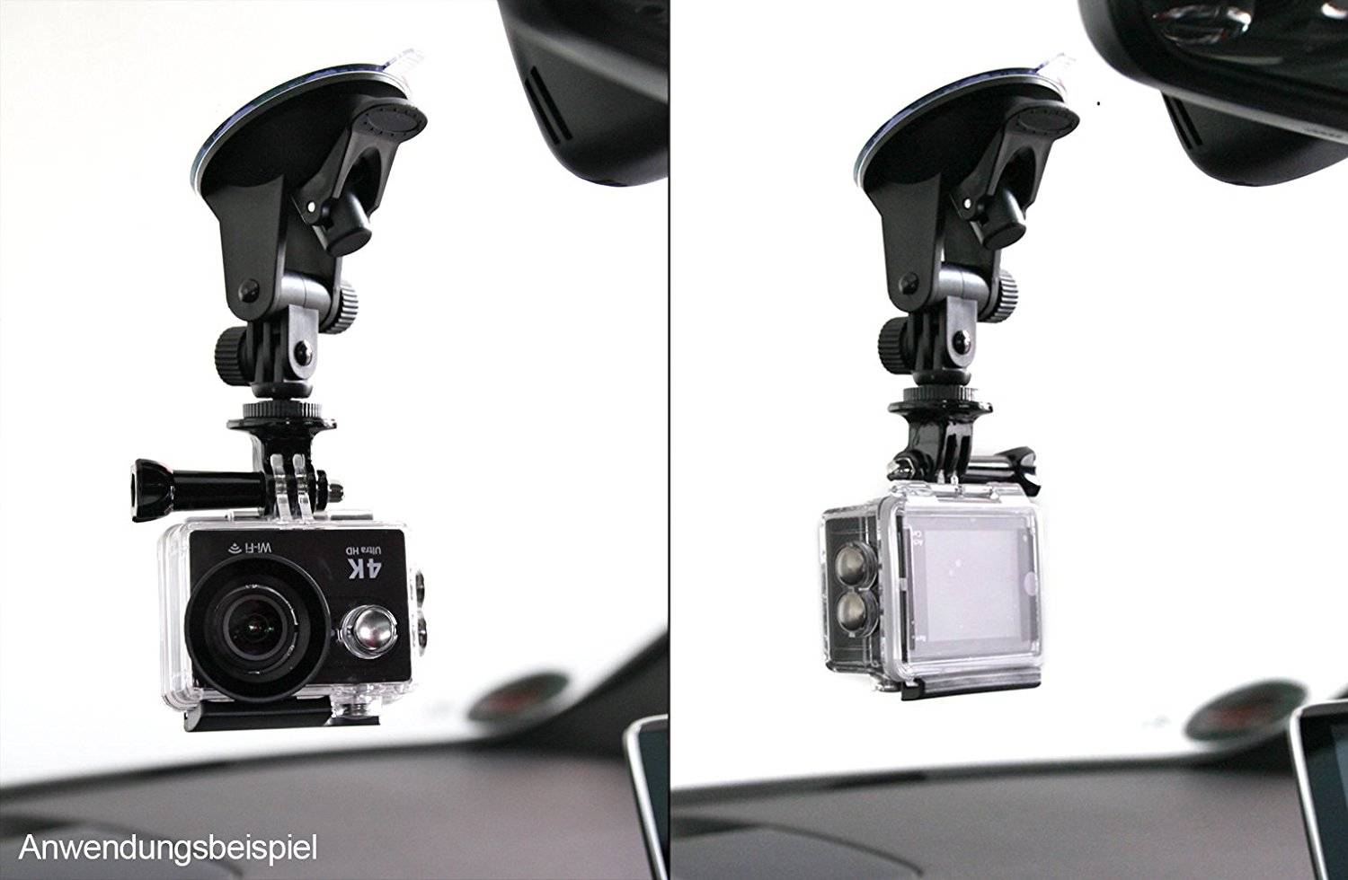 Photecs® Universal Saugnapf Halterung V2 (55-85mm), für Smartphone, Kamera, Handy, ActionCam, GoPro