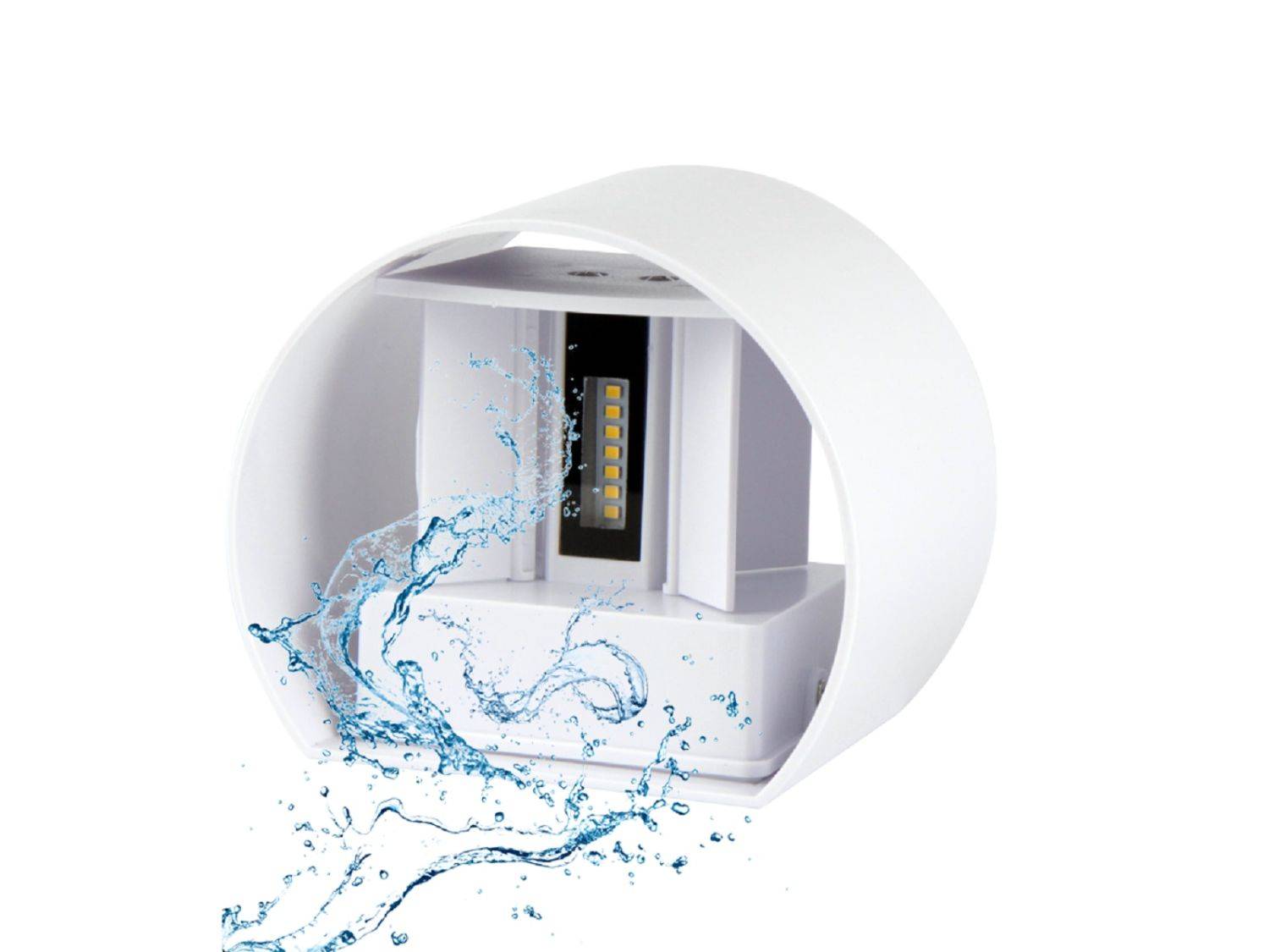 LED line LITE Außenwandleuchte LED 2x 3W 4000K Neutralweiß IP54 CILINDER Außenbeleuchtung Wandleuchte Weiß