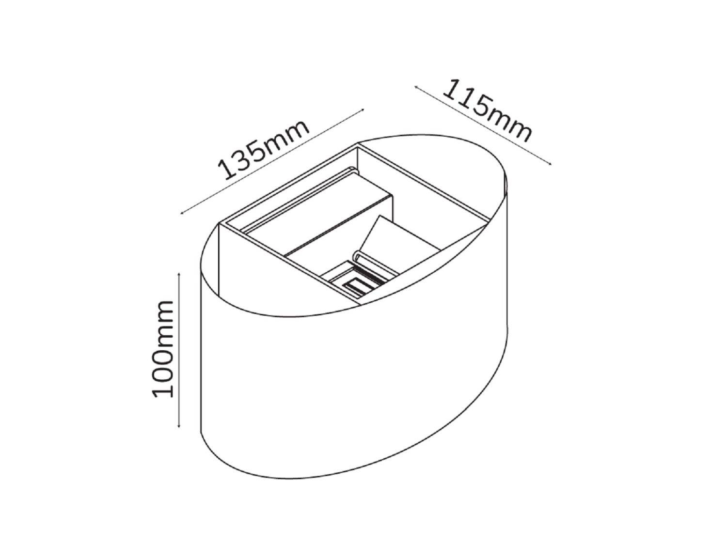 LED line LITE CILINDER Außenwandleuchte 4000K Neutralweiß SMD2835 IP54 Weiß