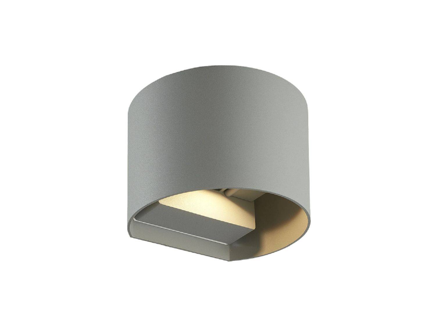 LED line LITE CILINDER Außenwandleuchte 4000K Neutralweiß SMD2835 IP54 Grau