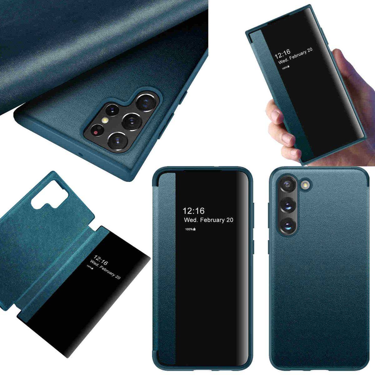 Für Samsung Galaxy S23 Plus 5G View Mirror Smartcover Grün Schutzhülle Cover Etuis Tasche Hülle Neu Case Wake UP Funktion