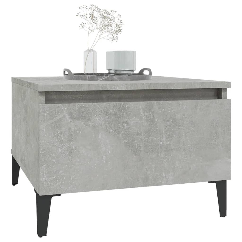 vidaXL Beistelltische 2 Stk. Betongrau 50x46x35 cm Holzwerkstoff