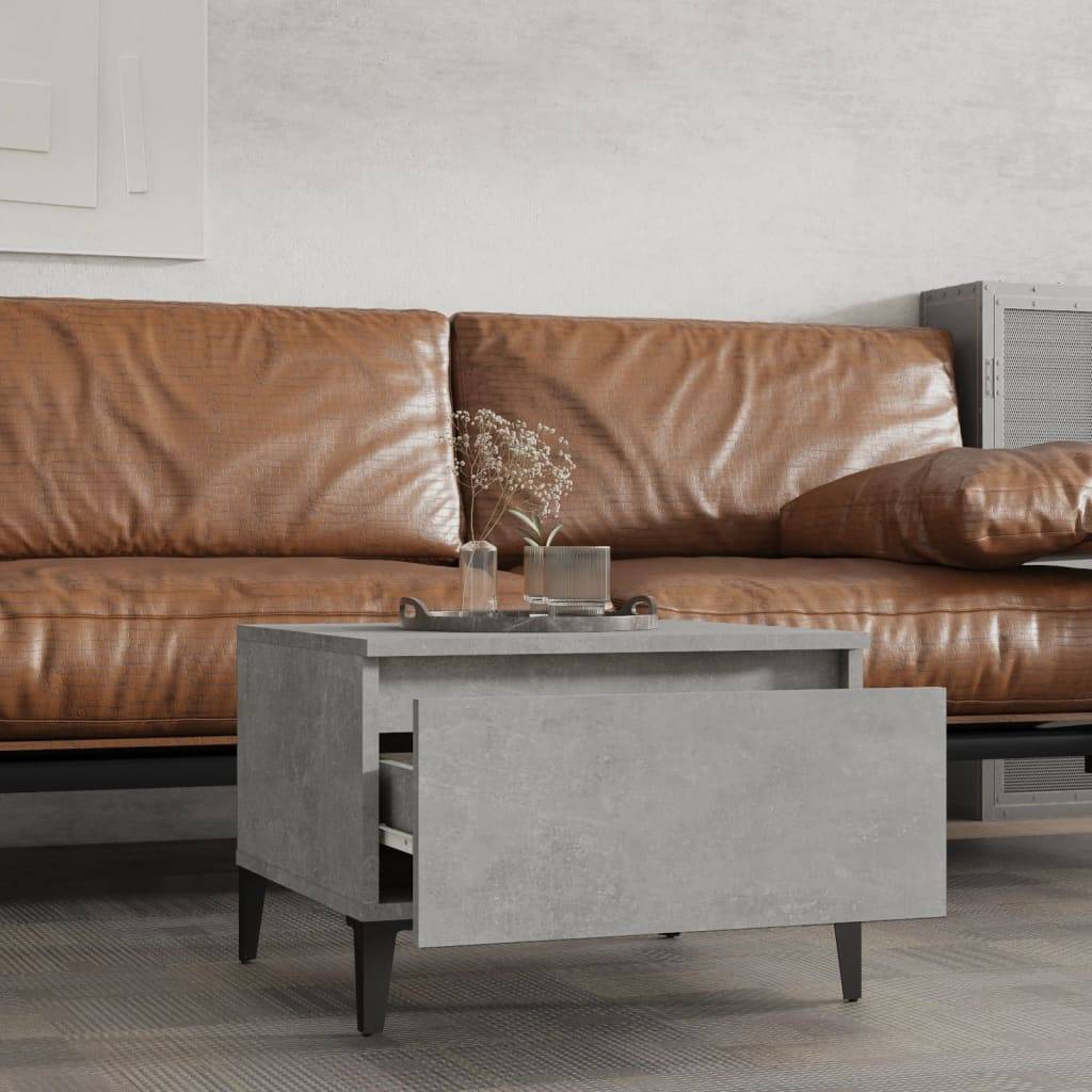 vidaXL Beistelltische 2 Stk. Betongrau 50x46x35 cm Holzwerkstoff