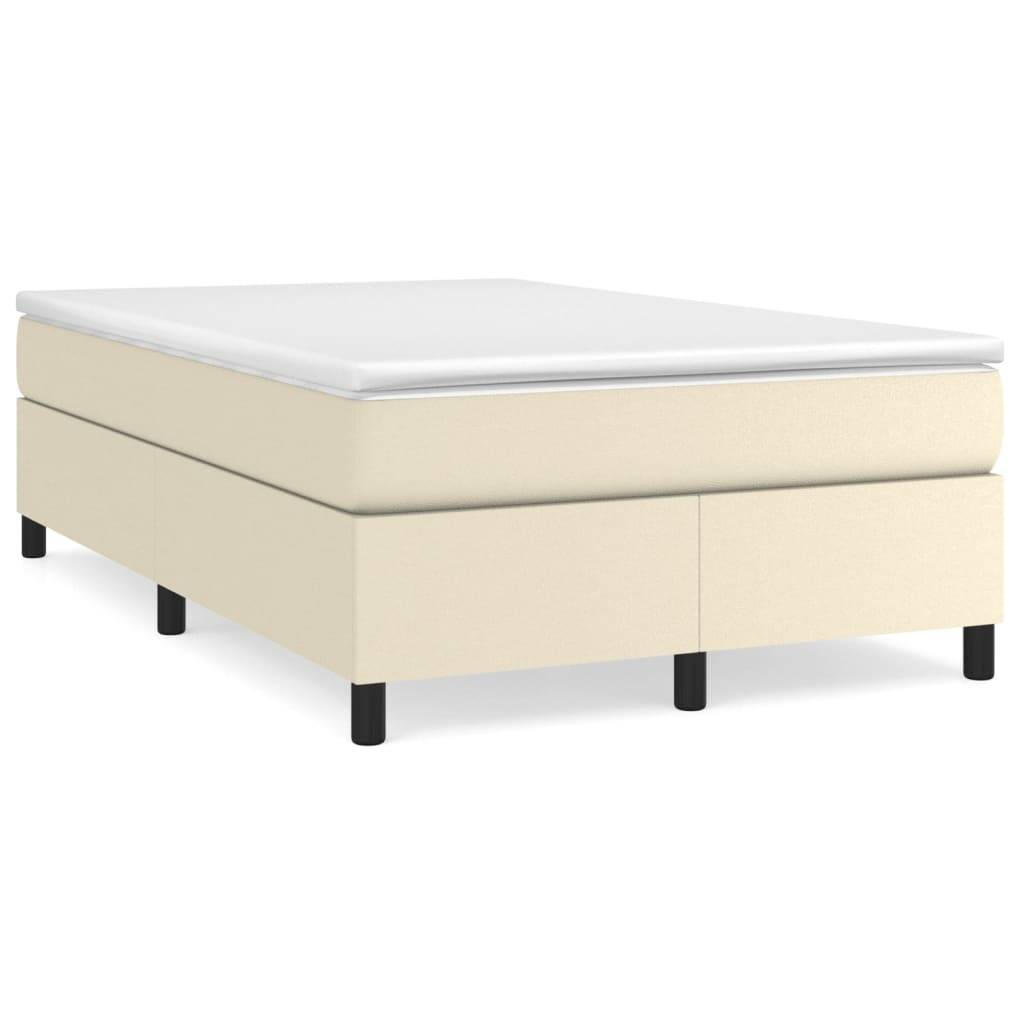 vidaXL Bettgestell Creme 120x200 cm Kunstleder