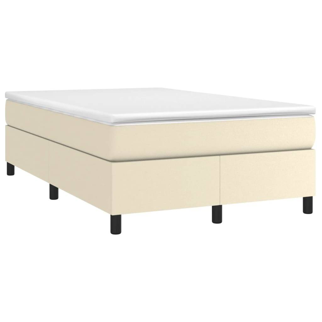 vidaXL Bettgestell Creme 120x200 cm Kunstleder