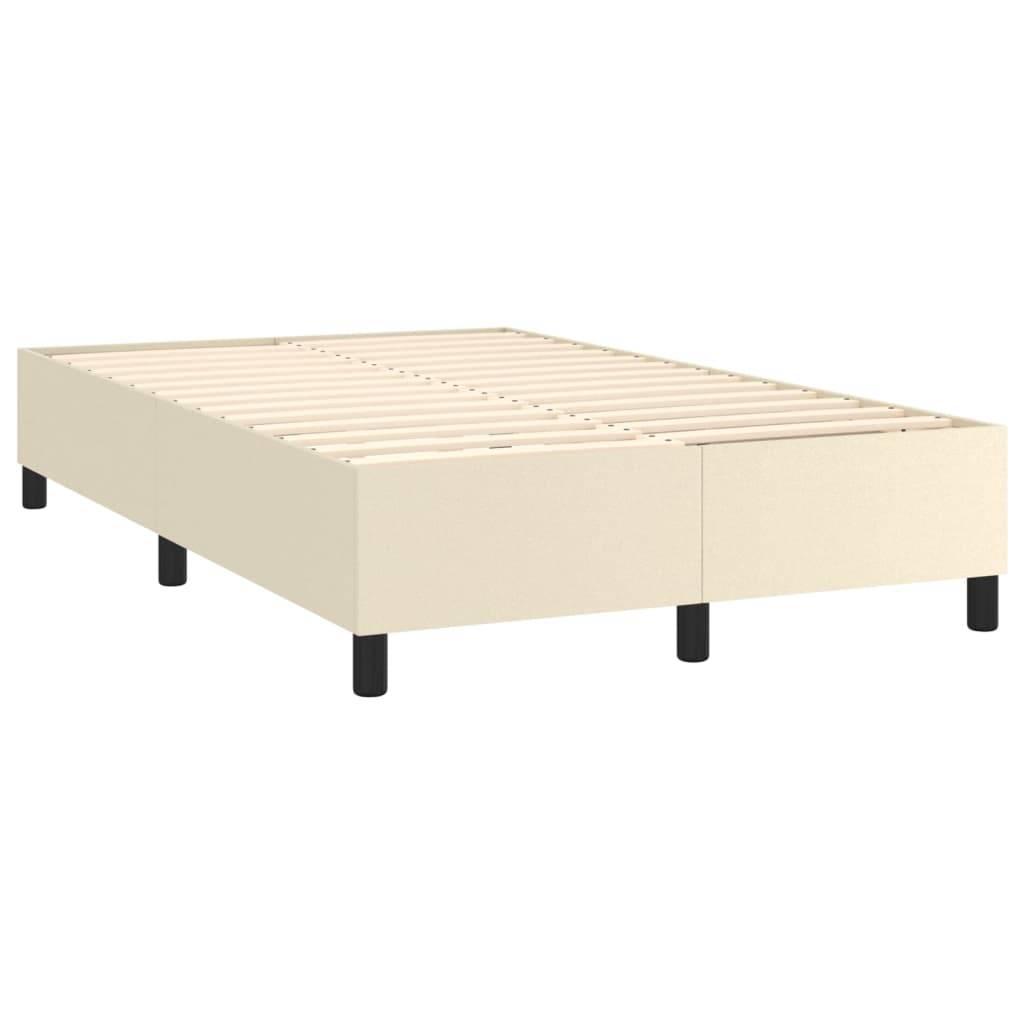 vidaXL Bettgestell Creme 120x200 cm Kunstleder