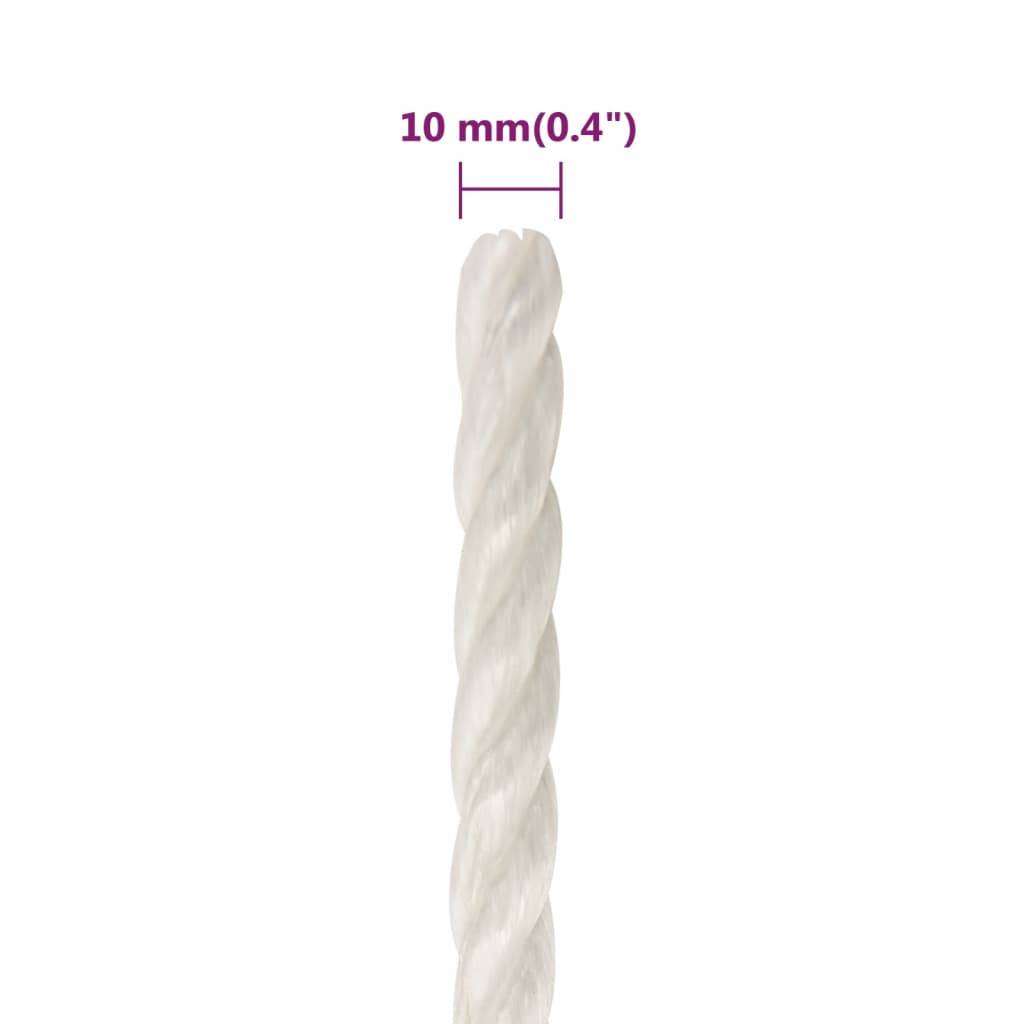 vidaXL Arbeitsseil Weiß 10 mm 250 m Polypropylen