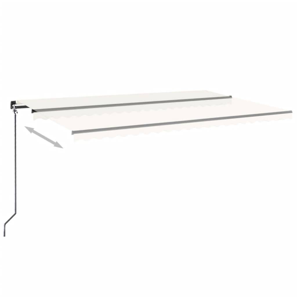 vidaXL Markise Manuell Einziehbar 500x300 cm Creme