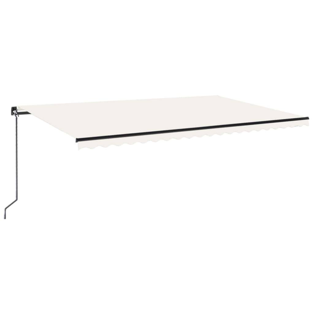 vidaXL Markise Manuell Einziehbar 500x300 cm Creme