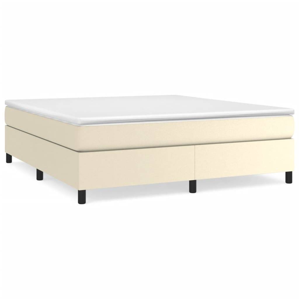 vidaXL Bettgestell Creme 180x200 cm Kunstleder