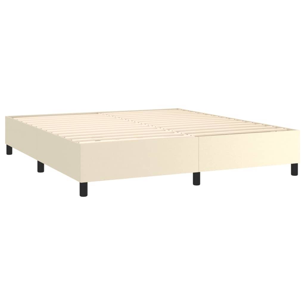 vidaXL Bettgestell Creme 180x200 cm Kunstleder