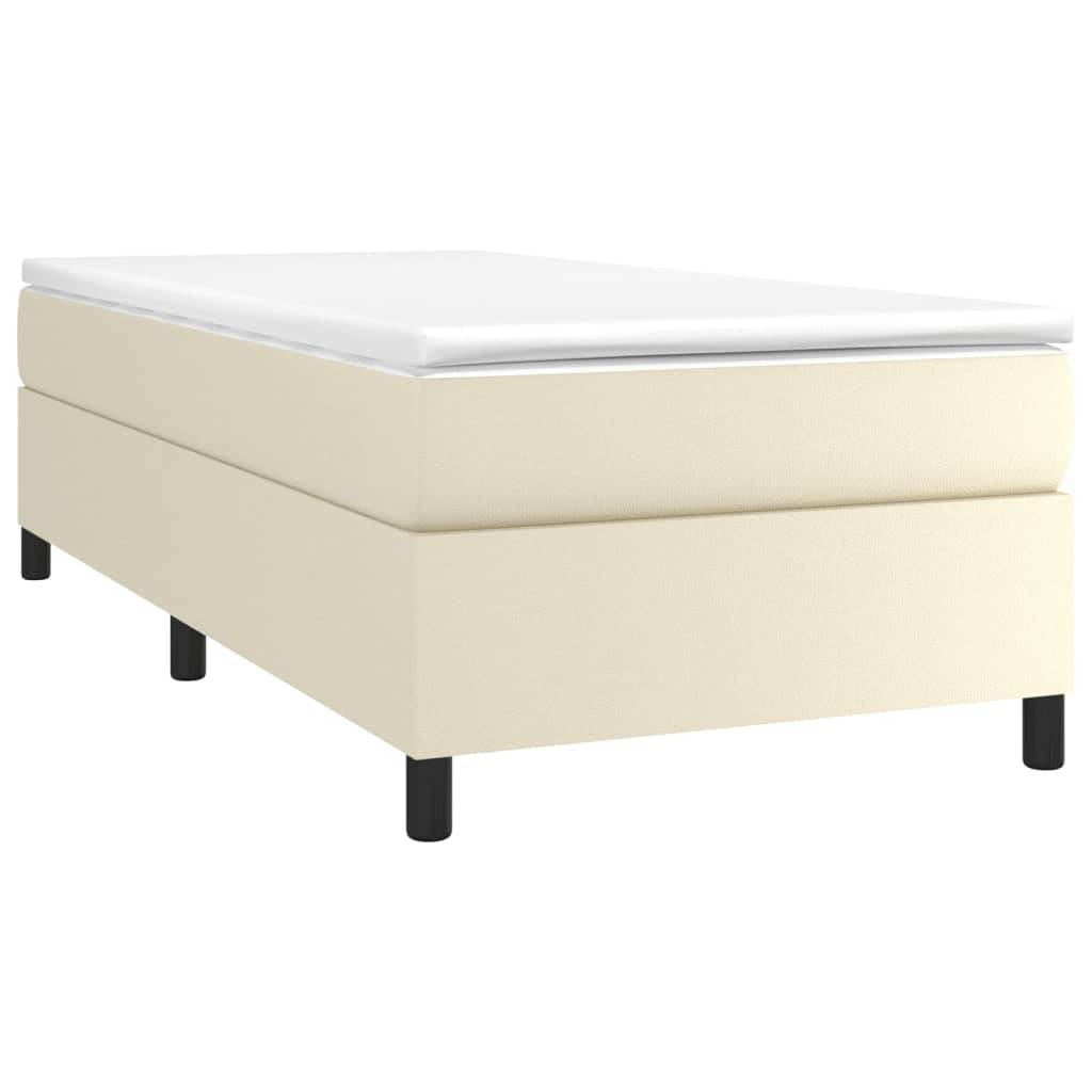 vidaXL Bettgestell Creme 90x190 cm Kunstleder