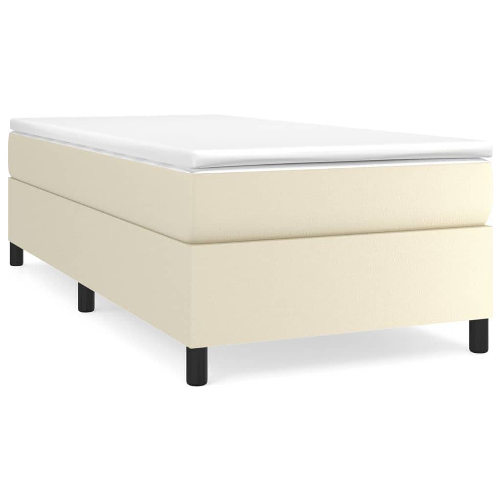 vidaXL Bettgestell Creme 90x190 cm Kunstleder