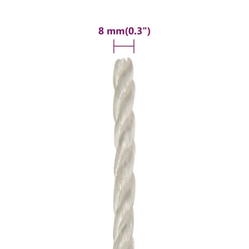 vidaXL Arbeitsseil Weiß 8 mm 500 m Polypropylen