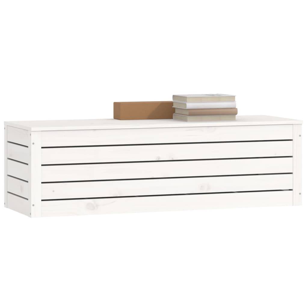 vidaXL Truhe Weiß 109x36,5x33 cm Massivholz Kiefer