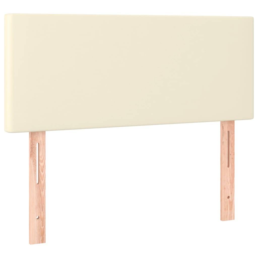 vidaXL LED Kopfteil Creme 80x5x78/88 cm Kunstleder