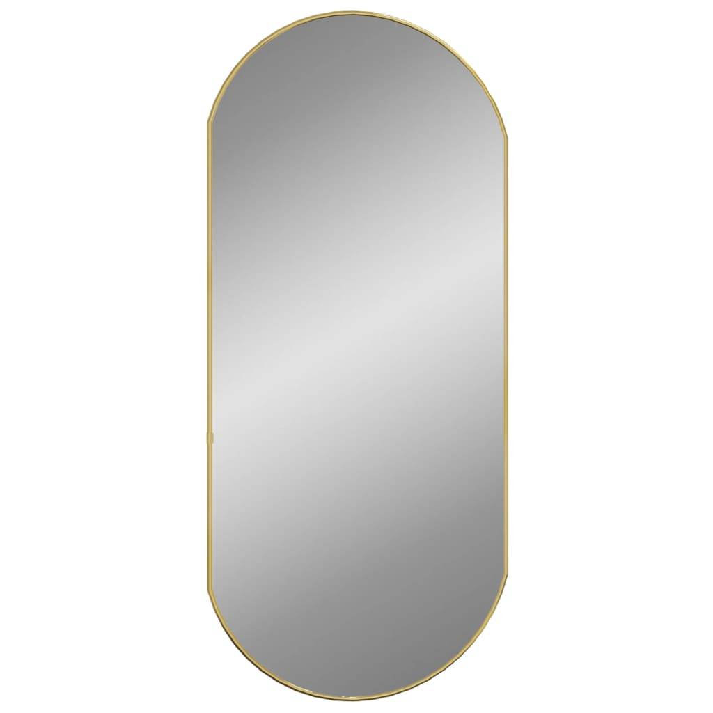 vidaXL Wandspiegel Golden 90x40 cm Oval