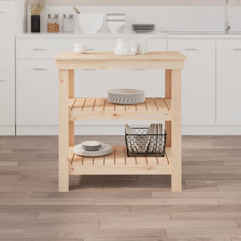 vidaXL Werkbank 78,5x50x80 cm Massivholz Kiefer