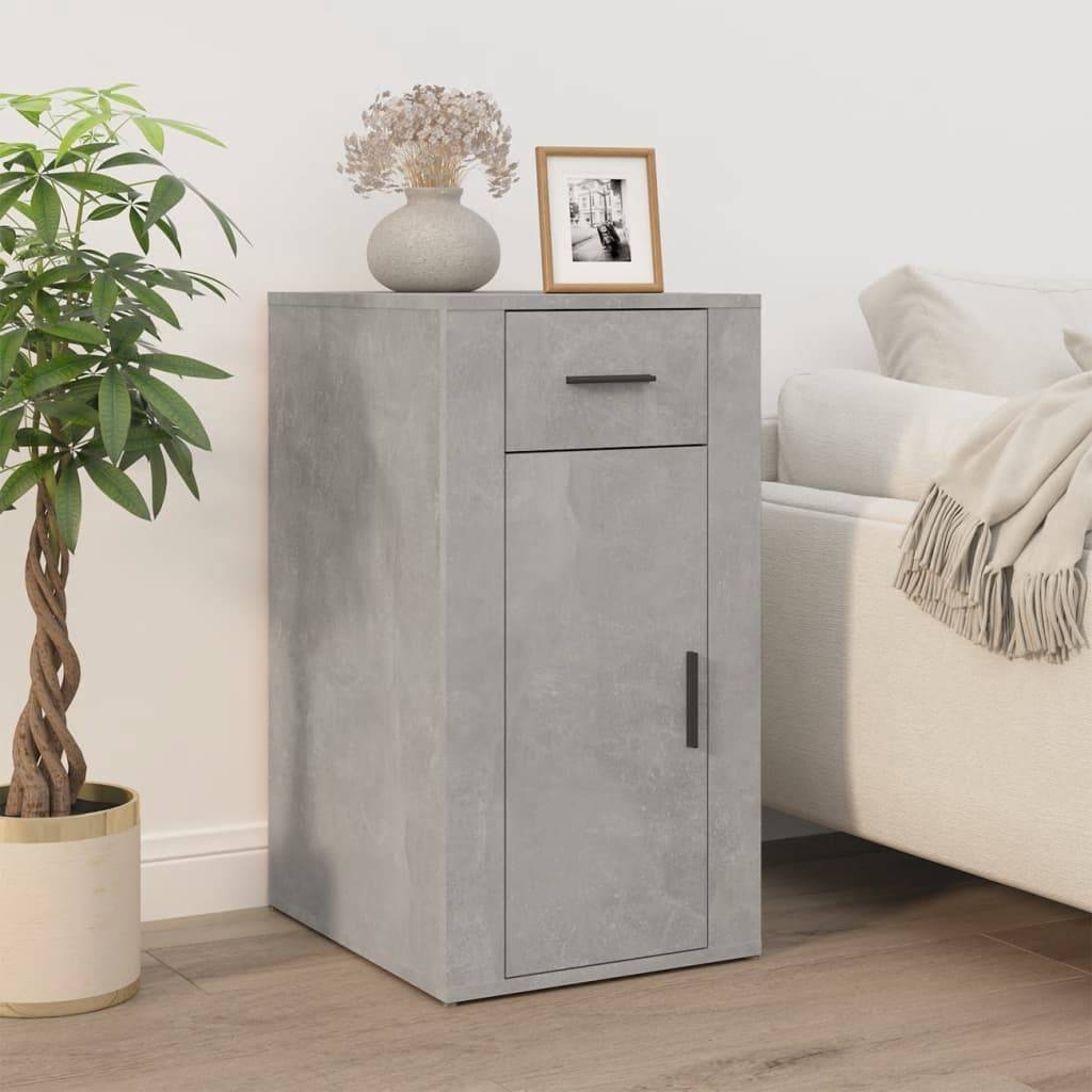 vidaXL Büroschrank Betongrau 40x49x75 cm Holzwerkstoff