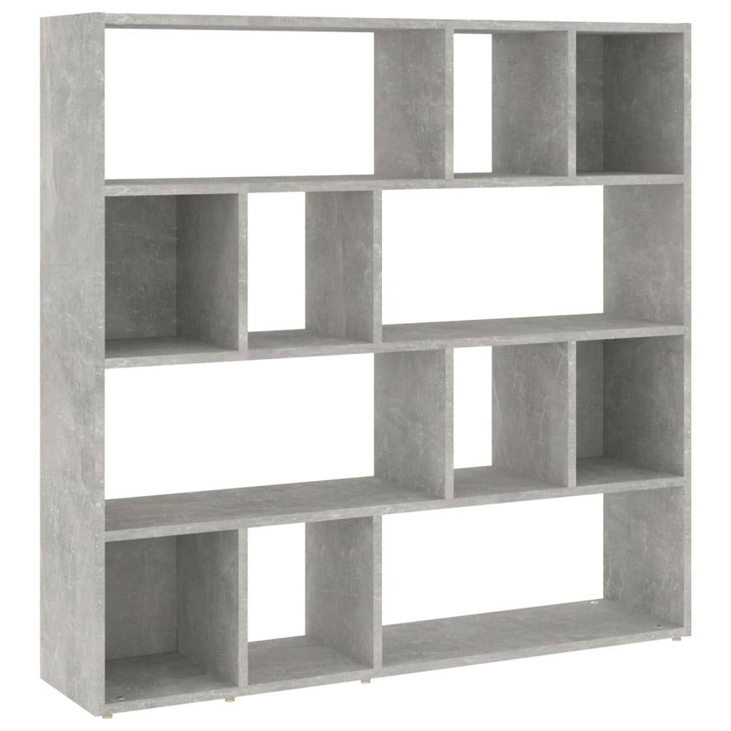 vidaXL Bücherregal/Raumteiler Betongrau 105x24x102 cm