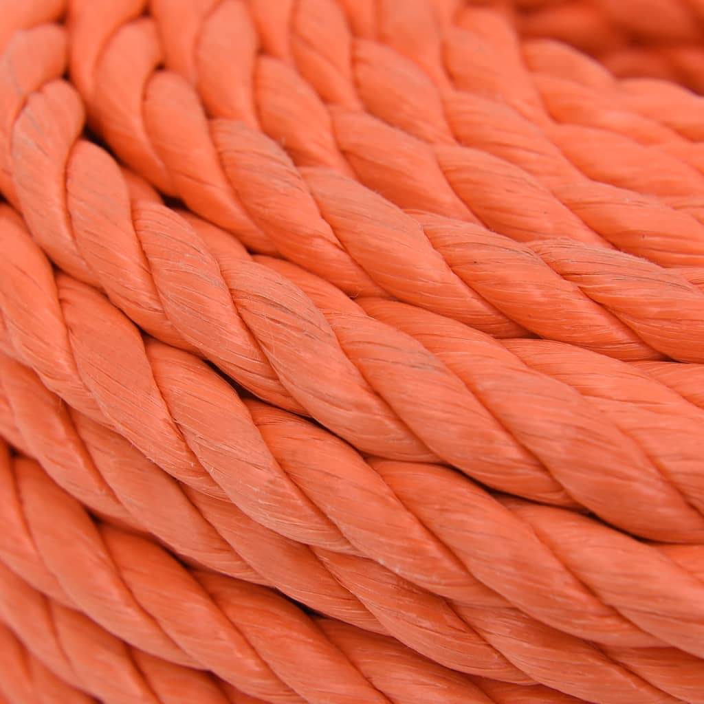 vidaXL Arbeitsseil Orange 24 mm 25 m Polypropylen