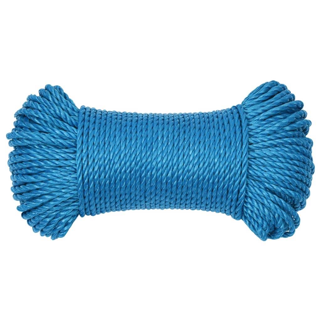 vidaXL Arbeitsseil Blau 8 mm 100 m Polypropylen