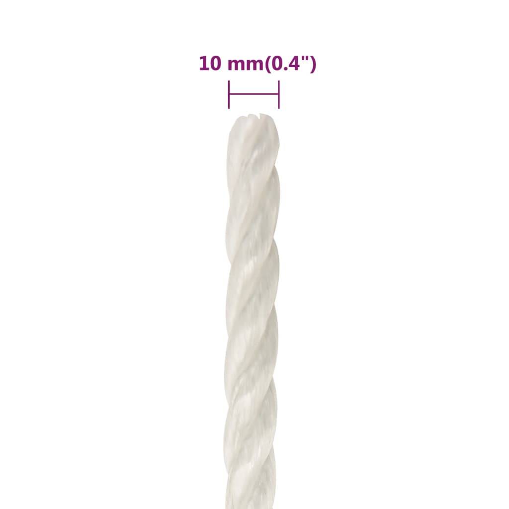 vidaXL Arbeitsseil Weiß 10 mm 25 m Polypropylen