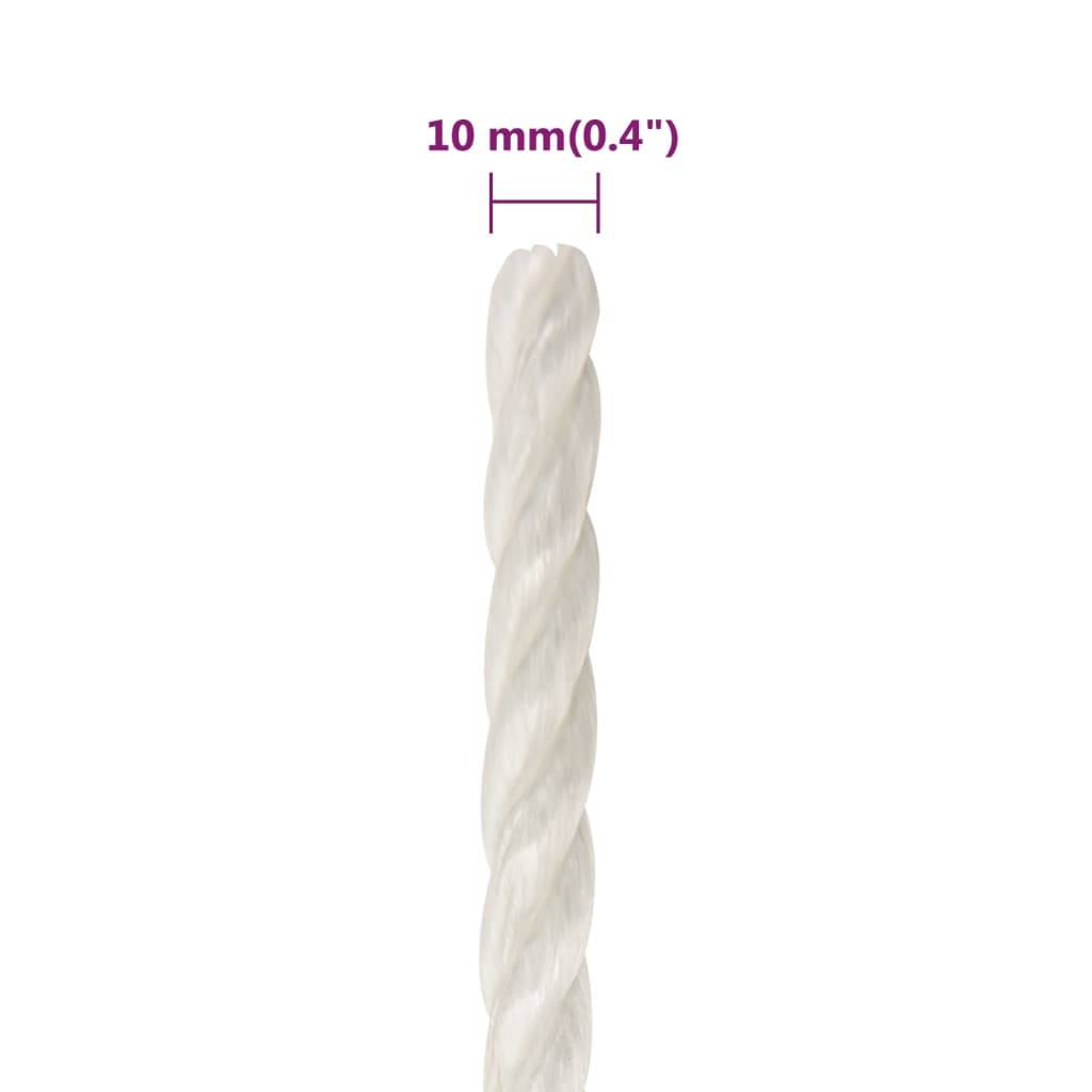 vidaXL Arbeitsseil Weiß 10 mm 100 m Polypropylen
