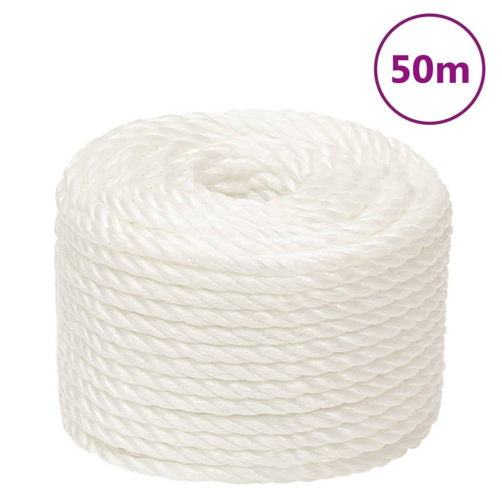 vidaXL Arbeitsseil Weiß 12 mm 50 m Polypropylen