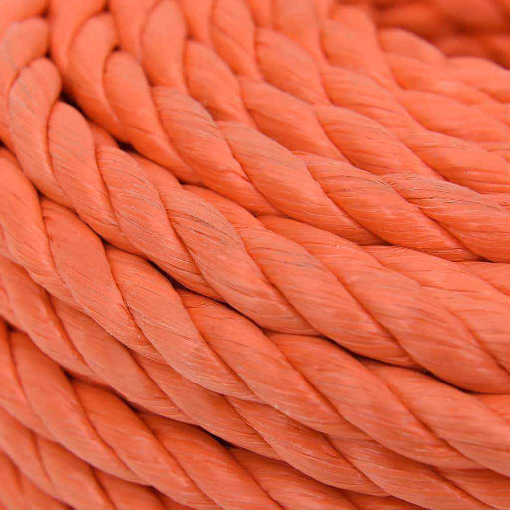 vidaXL Arbeitsseil Orange 16 mm 25 m Polypropylen