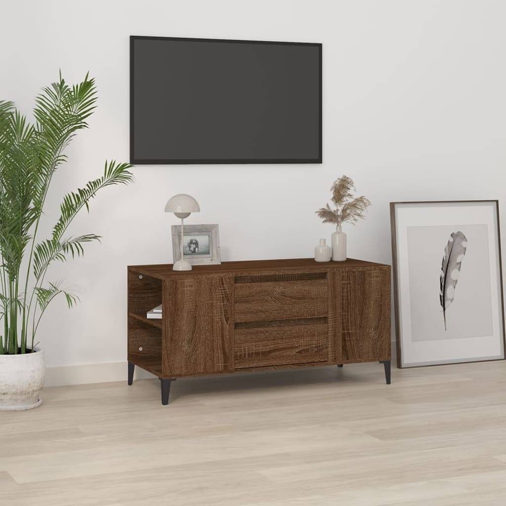 vidaXL TV-Schrank Braun Eichen-Optik 102x44,5x50 cm Holzwerkstoff
