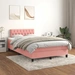 vidaXL Boxspringbett mit Matratze Rosa 120x200 cm Samt vidaXL Boxspringbett mit Matratze Rosa 120x200 cm Samt