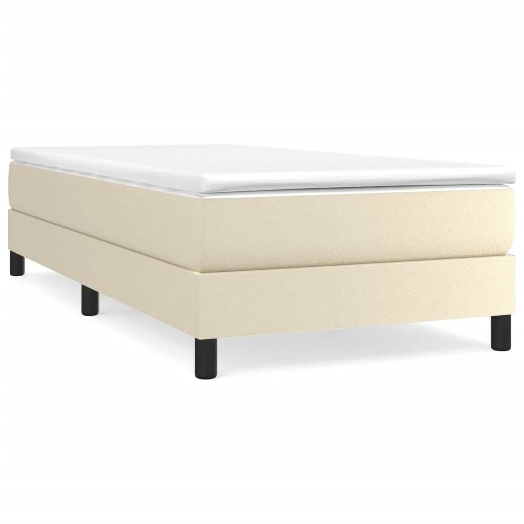 vidaXL Bettgestell Creme 80x200 cm Kunstleder