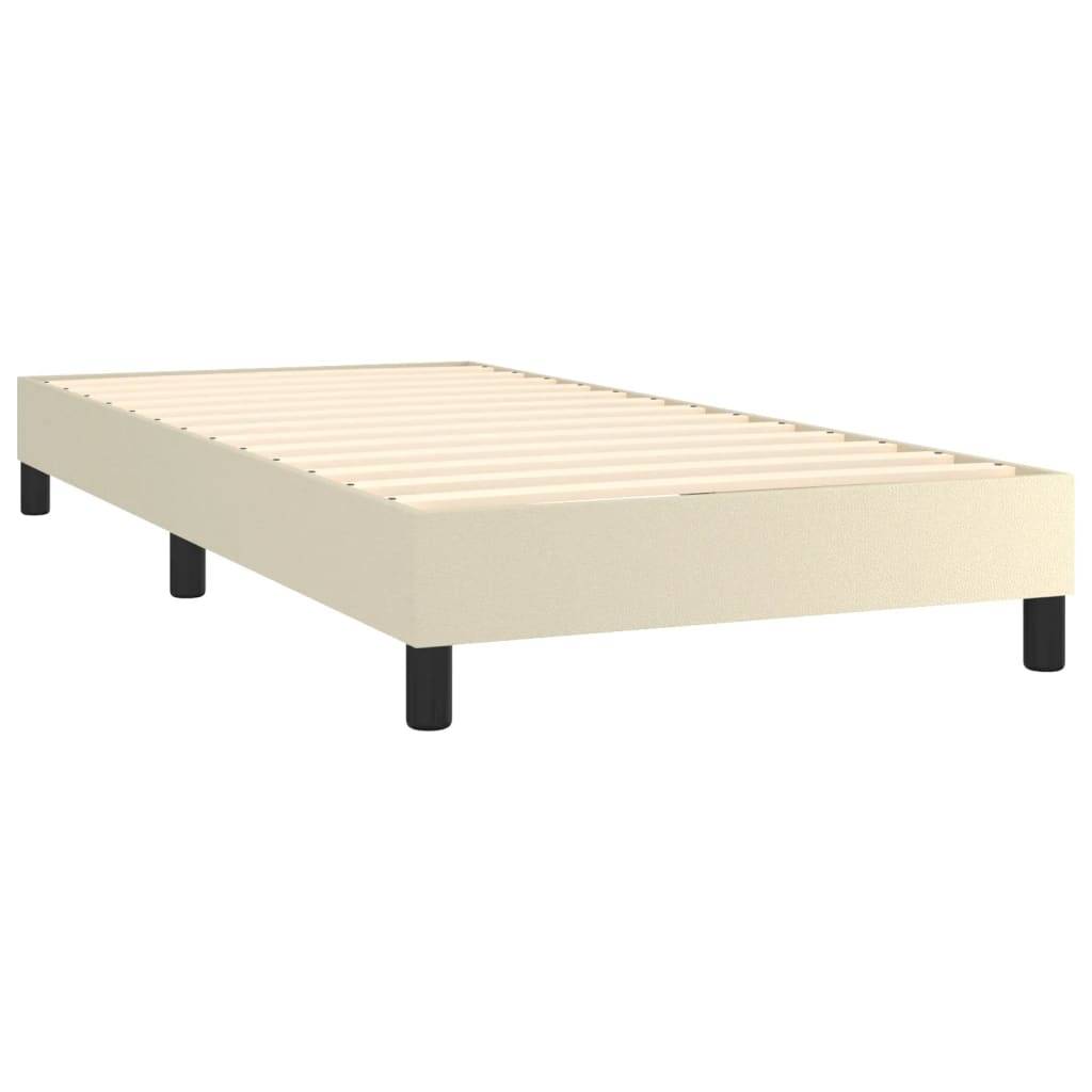 vidaXL Bettgestell Creme 80x200 cm Kunstleder