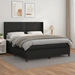vidaXL Boxspringbett mit Matratze Schwarz 160x200 cm Kunstleder vidaXL Boxspringbett mit Matratze Schwarz 160x200 cm Kunstleder