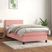 vidaXL Boxspringbett mit Matratze Rosa 90x190 cm Samt vidaXL Boxspringbett mit Matratze Rosa 90x190 cm Samt