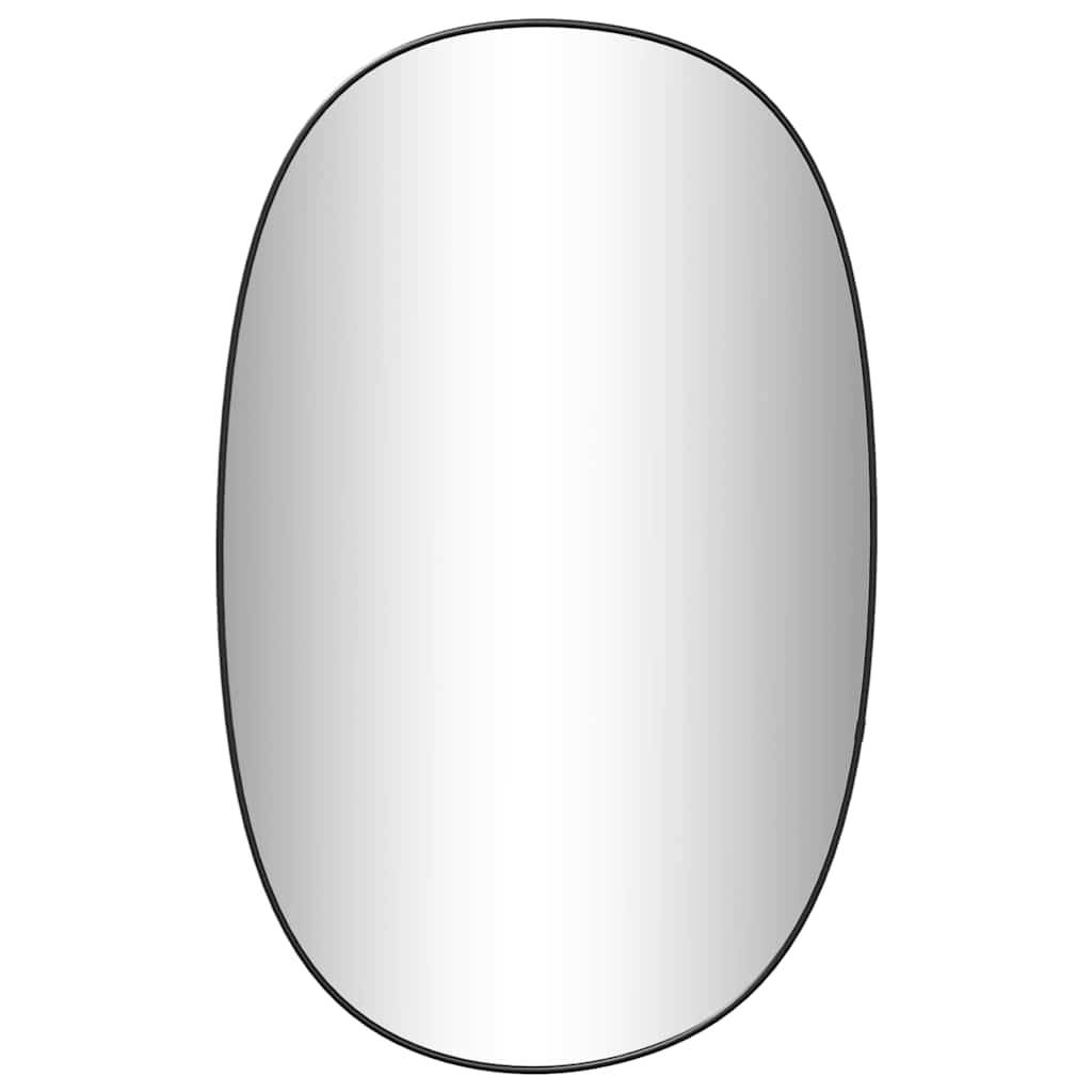 vidaXL Wandspiegel Schwarz 80x50 cm