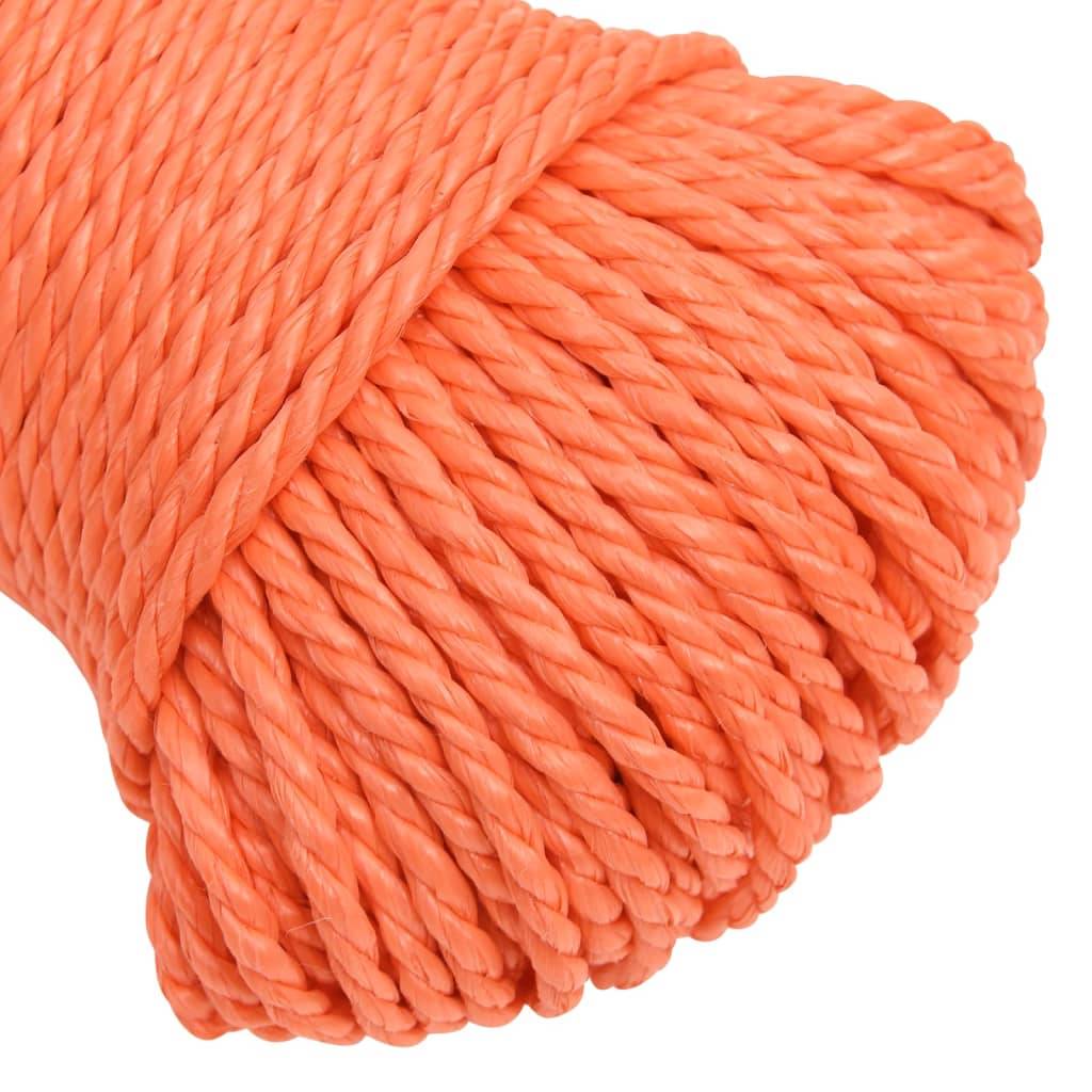 vidaXL Arbeitsseil Orange 8 mm 50 m Polypropylen