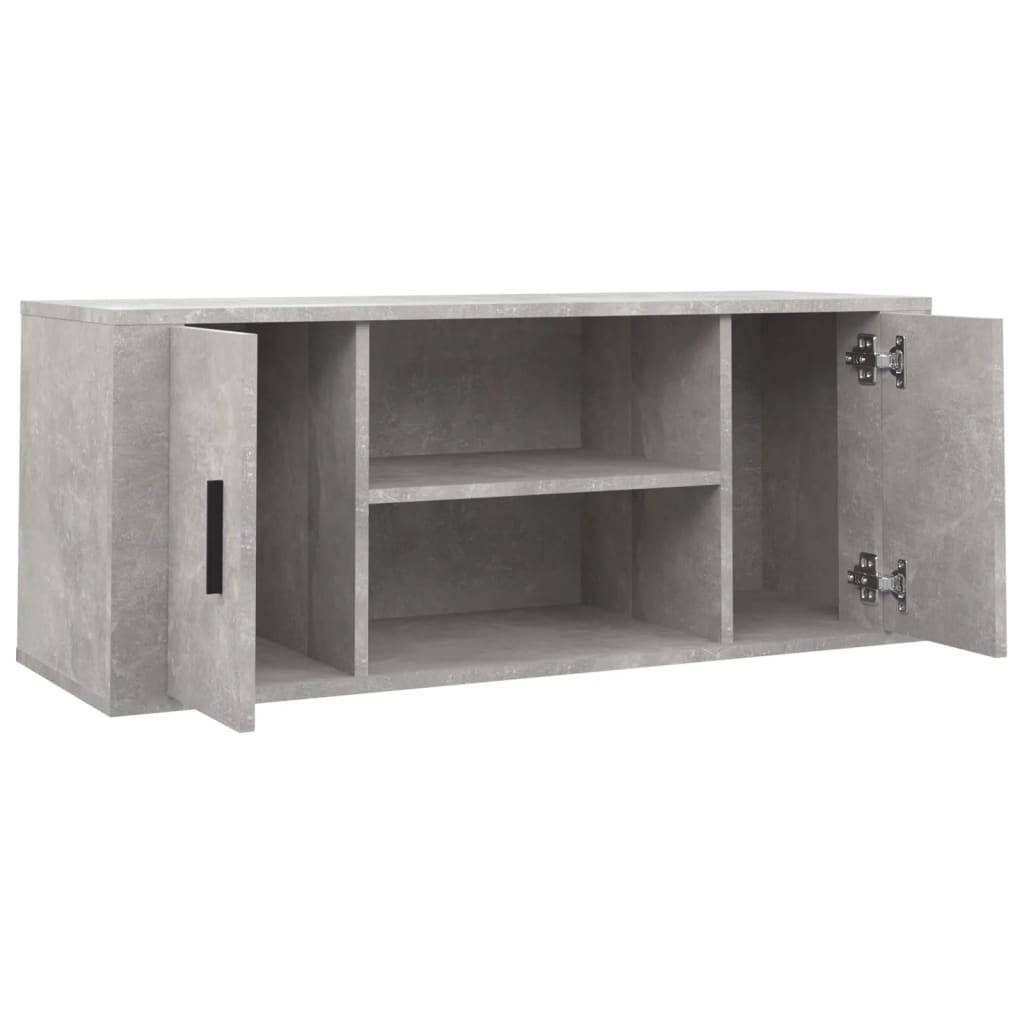 vidaXL TV-Schrank Betongrau 100x35x40 cm Holzwerkstoff