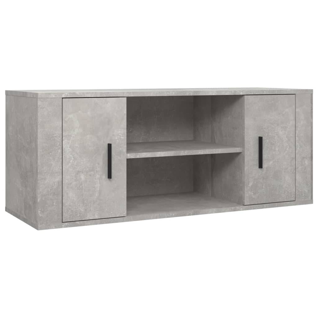 vidaXL TV-Schrank Betongrau 100x35x40 cm Holzwerkstoff
