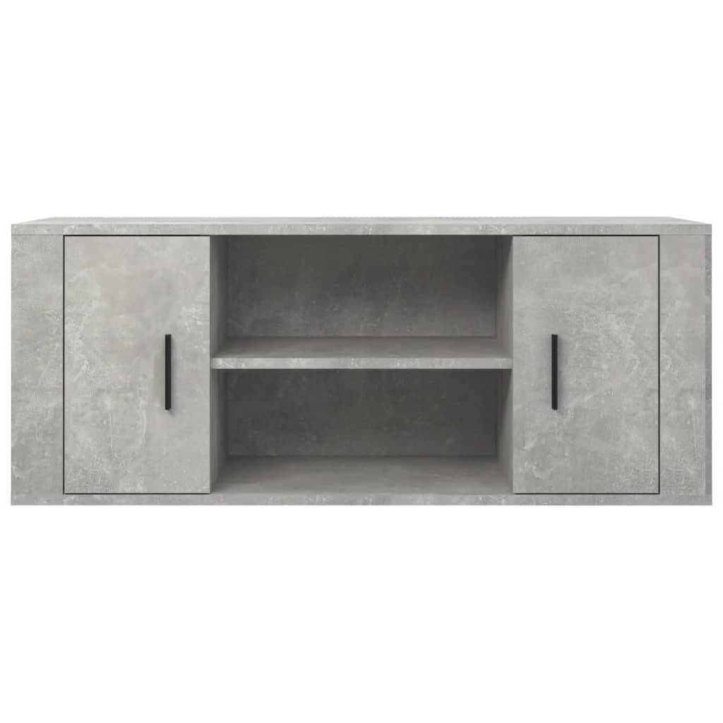 vidaXL TV-Schrank Betongrau 100x35x40 cm Holzwerkstoff
