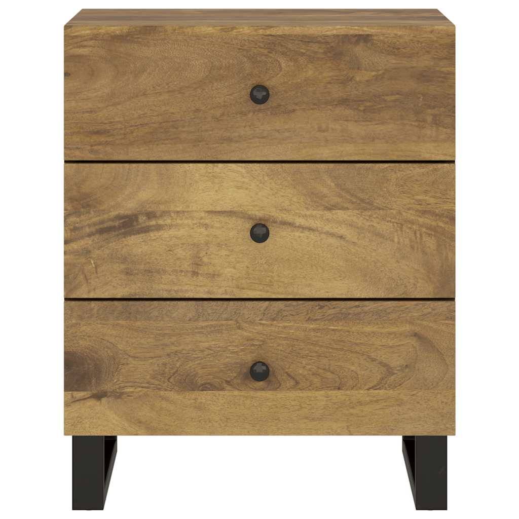 vidaXL Nachttisch 50x33x62 cm Massivholz Mango & Holzwerkstoff