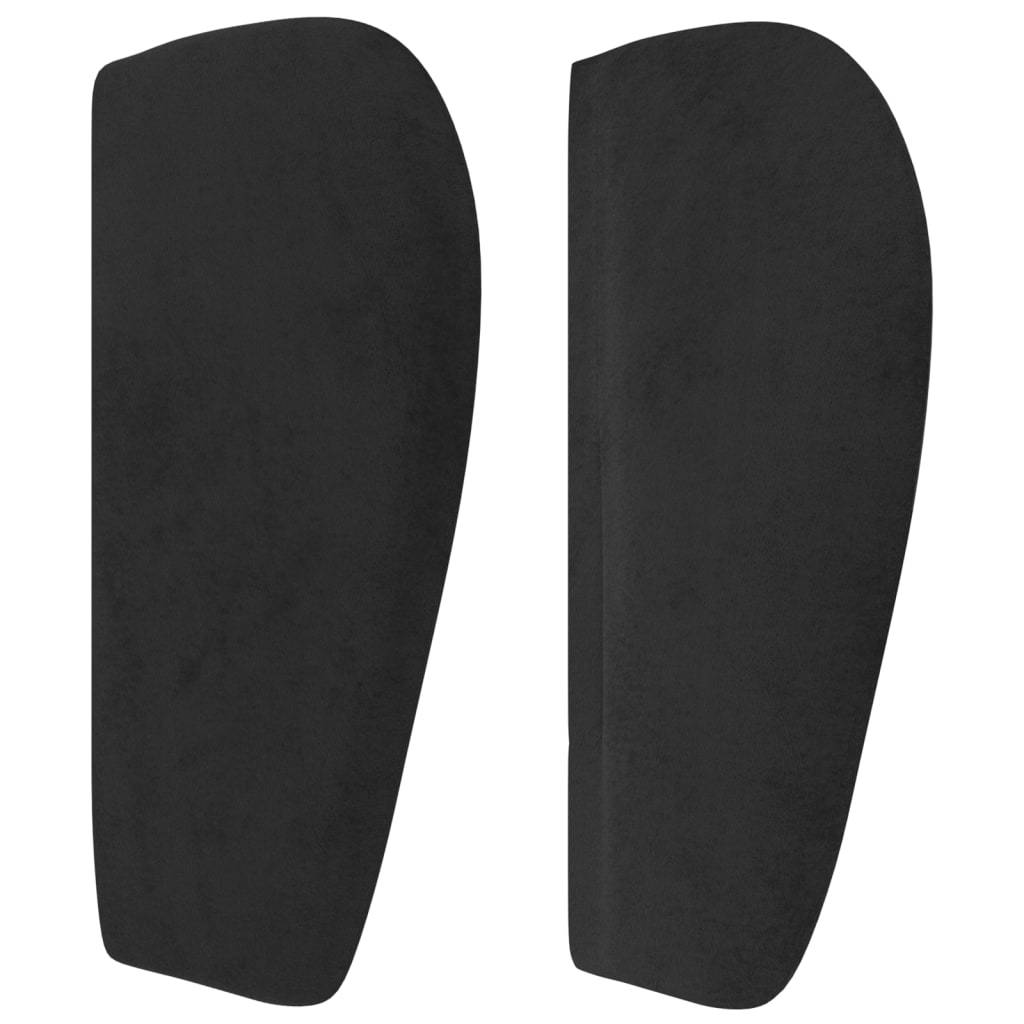 vidaXL Kopfteil mit Ohren Schwarz 103x23x78/88 cm Samt